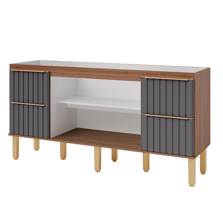 MGM - GABINETE �GATA 1,80MT - FREIJ�/TITANIUM